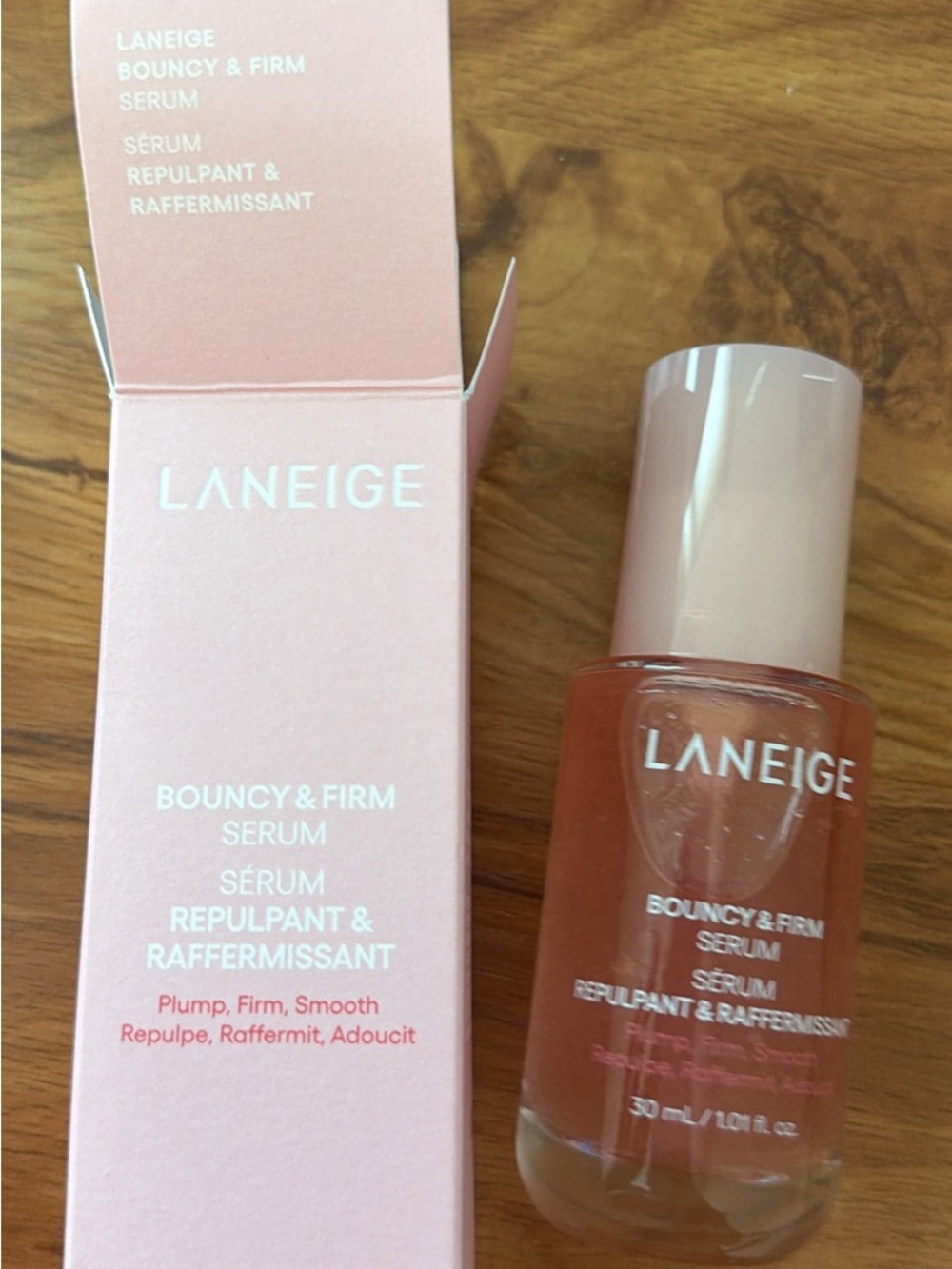 LANEIGE Pink Bouncy & Firm Serum Bottle